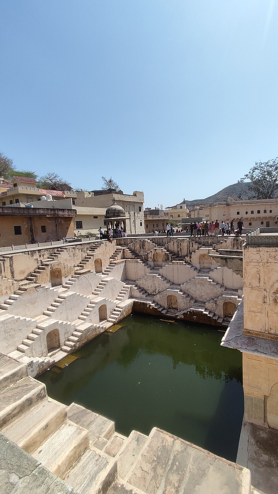 Monumental geometric architecture and stonework in Jaipur